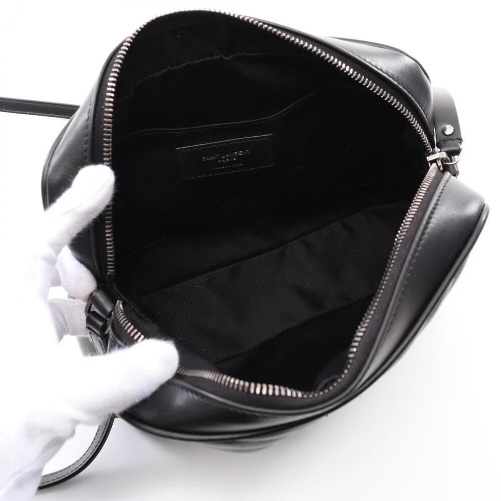 Saint Laurent LOU Monogram Bag Camera Shoulder Leather Black